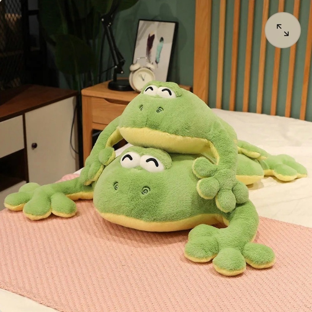 Giant Big Frog Plush Toy Stuffed Plushie, Plush 80cm Green Frog, NWOT - Picture 5 of 12